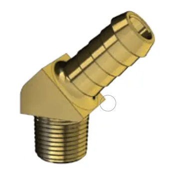 Brass Fitting - 45 Degree Hose Barb - Imperial 1