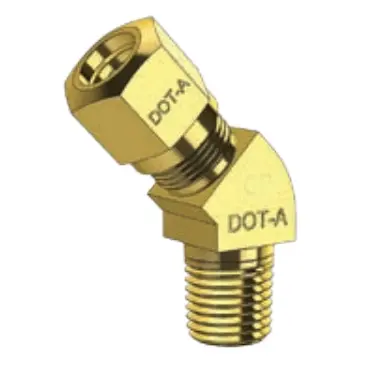 Dot Compression Fitting - 45 Degree Male Elbow - Imperial Tube To Nptf Male Pipe Thread Bp 54Cdot 1