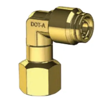 Dot Push Fitting- 90 Degree Swivel Female Elbow- Imperial Tube To Nptf Female Pipe Thread Bp Dq70dots 1