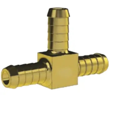 Brass Fitting - Hose Barb Tee - Imperial 1