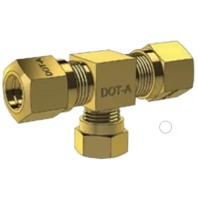 Dot Compression Fitting - Unequal Union Tee - Imperial Tube To Nptf Male Pipe Thread Bp 79Cdot 1