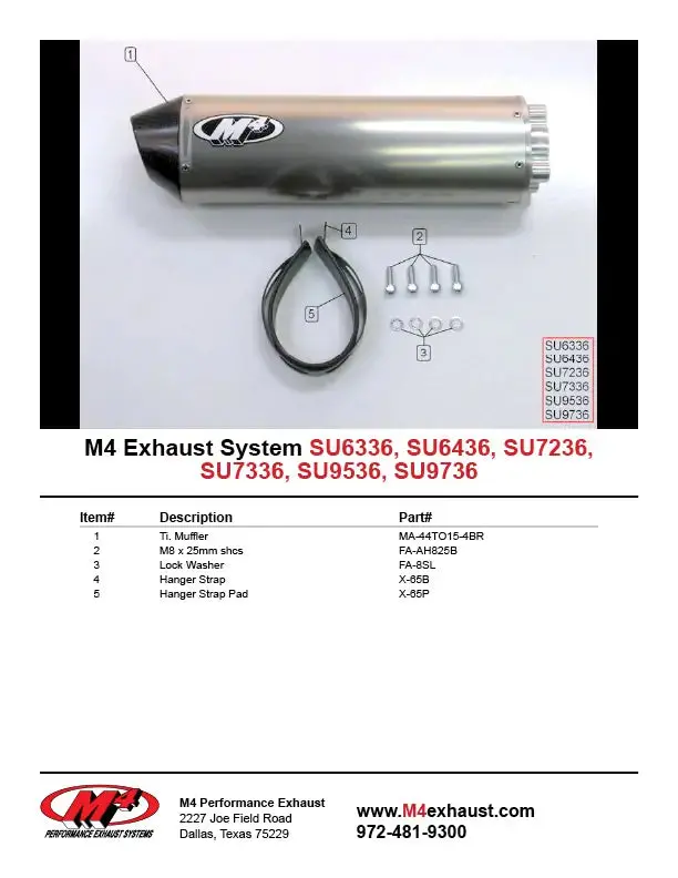 M4 Exhaust Titanium Bolt On 2000-2003 Gsxr 750 Su7236 2