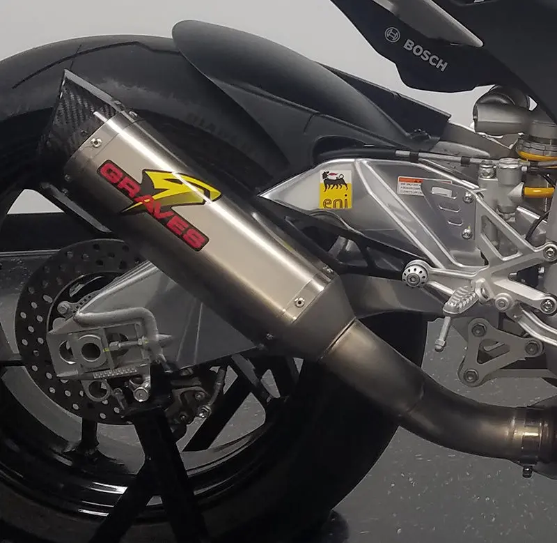 Graves Motorsports Aprilia Rsv4 Cat Eliminator Exhaust Titanium 1