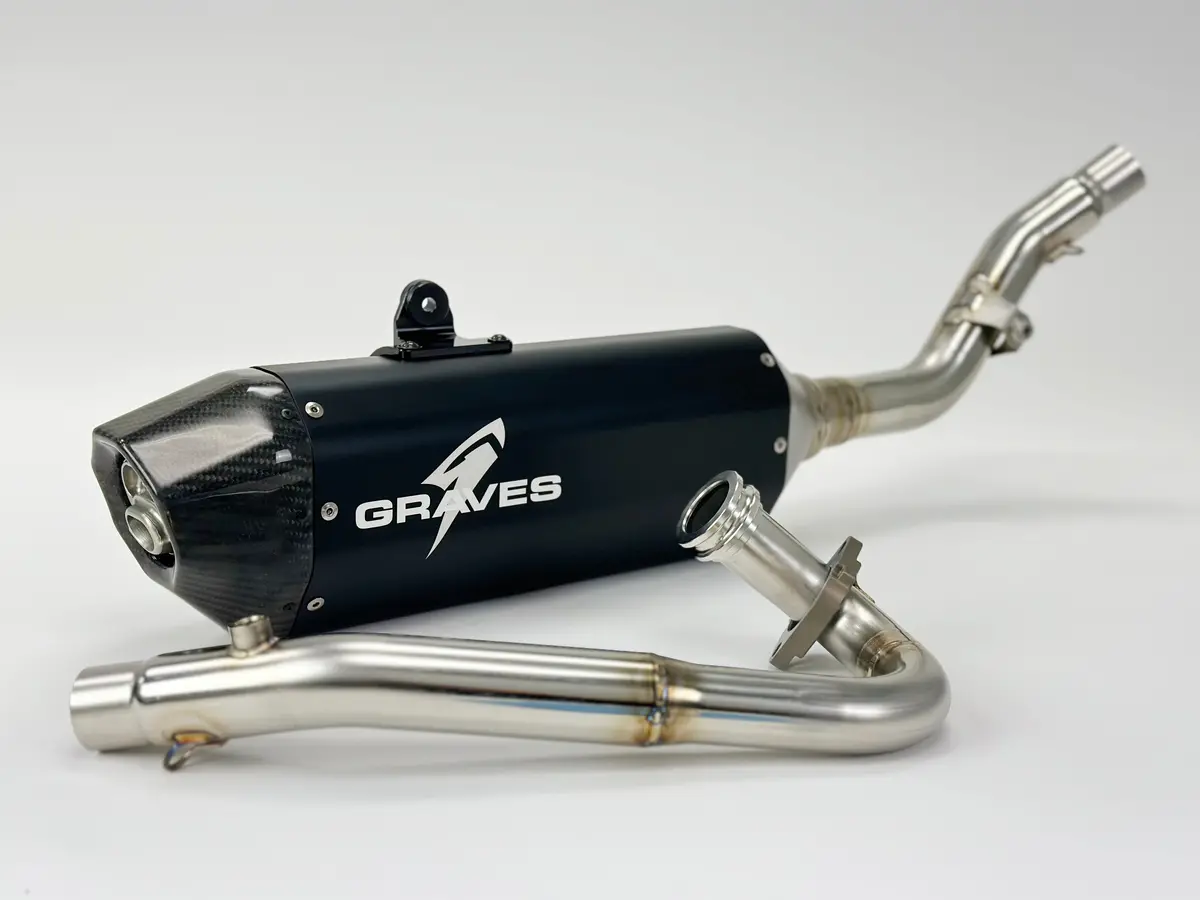 Honda Crf300l Full Stainless Exhaust - Black 1