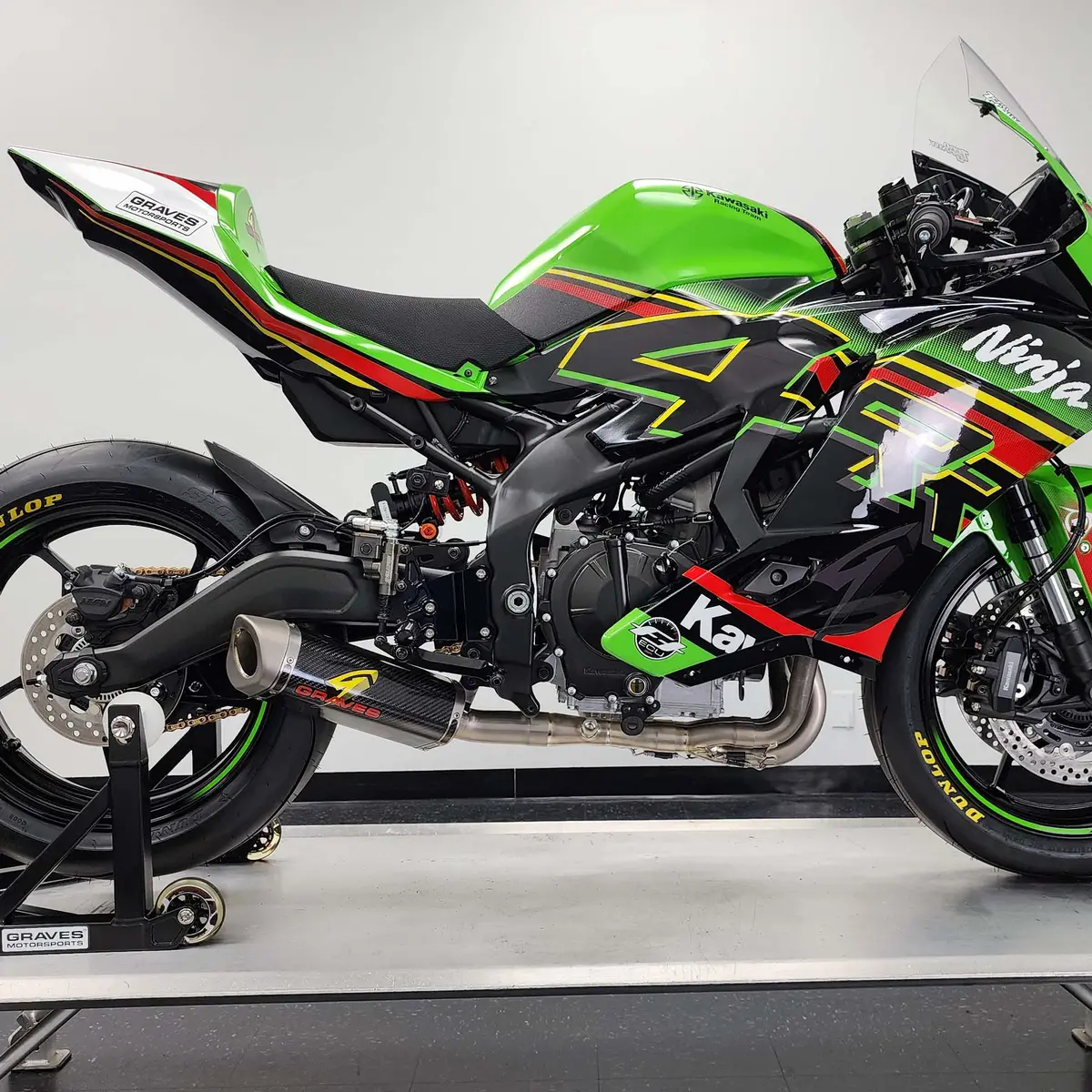 Kawasaki Works Zx-4Rr Carbon Low Mount Full Exhaust System 1