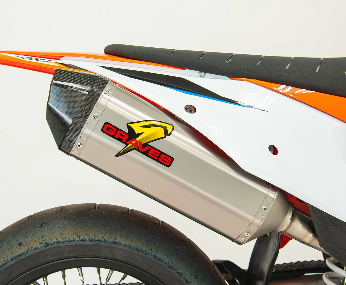 Ktm - Husqvarna - Gas Gas Titanium Slip-On Exhaust - Carbon End Cap 1