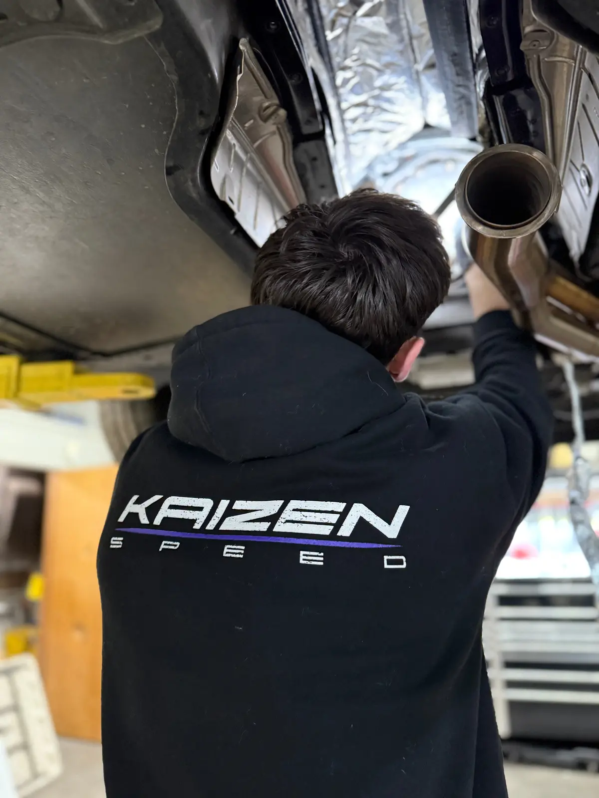 Kaizen Speed Limited Edition Distressed Logo Hoodie 1