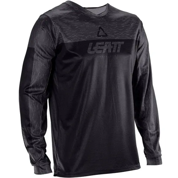 2026 Leatt 3.5 Moto Youth Jersey Stealth Black Grey 1