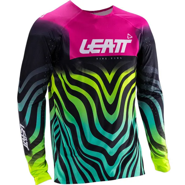 2026 Leatt 5.5 Moto Ultraweld Jersey Tiger Pink 1