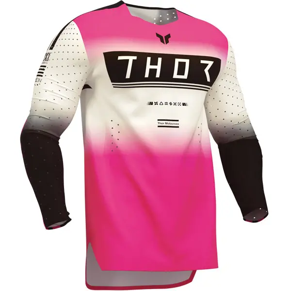 Thor Sportmode Geo White Pink Jersey 1