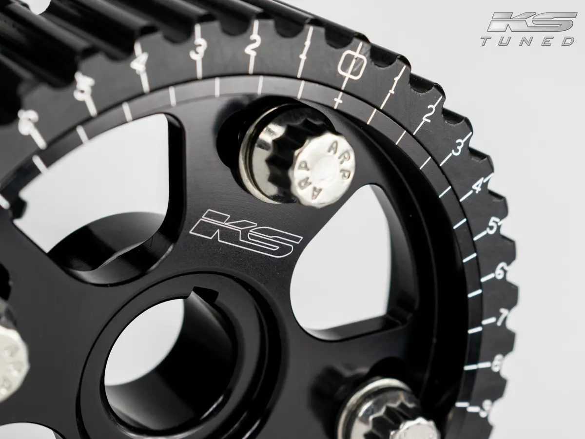 Ks Tuned H22/F20b/H23 Vtec Cam Gears, Signature Black Anodized Finish 1