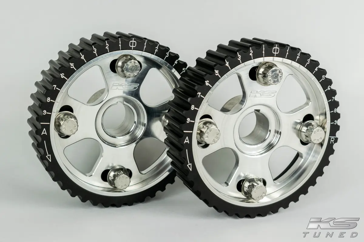 Ks Tuned H22/F20b/H23 Vtec Cam Gears, Limited Edition Raw Billet Finish 1