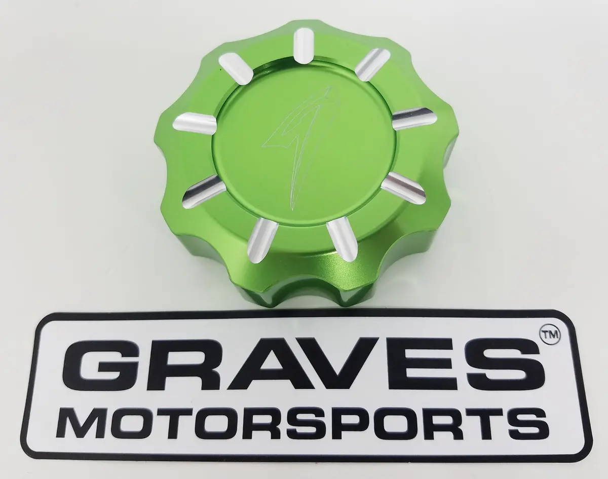 Kawasaki Teryx Krx 1000 Billet Machined Gap Cap - Green 1