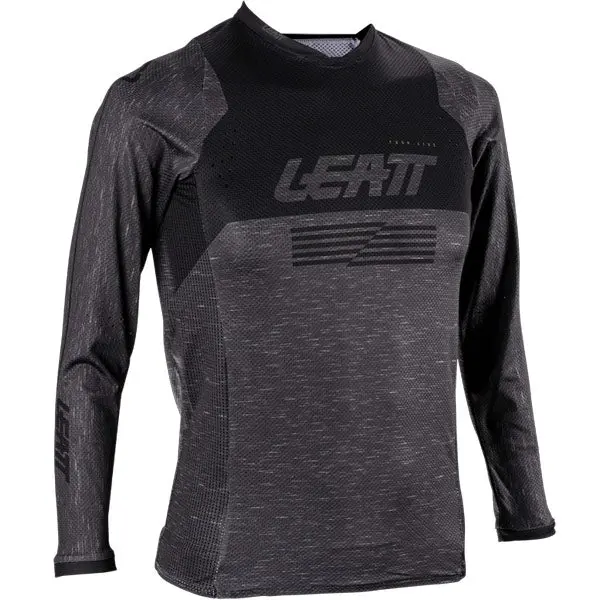 2026 Leatt 4.5 Moto Youth Jersey Stealth Black Grey 1