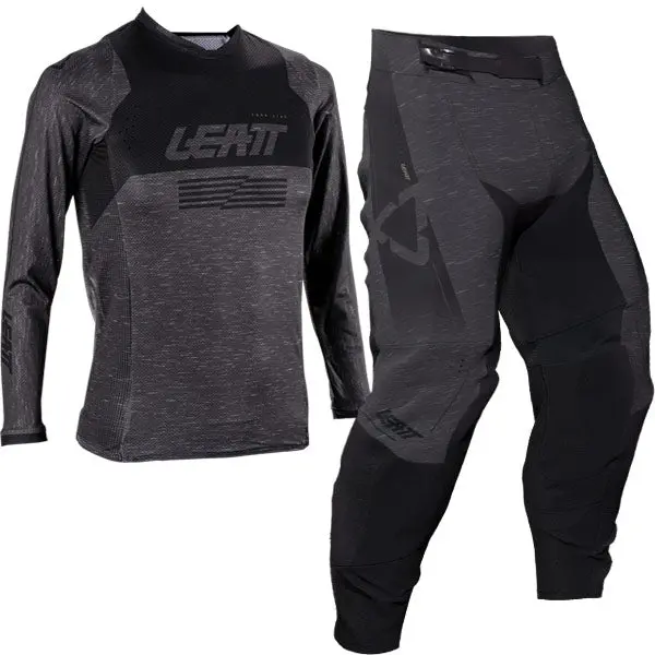 2026 Leatt 4.5 Moto Youth Kit Combo Stealth Black Grey 1