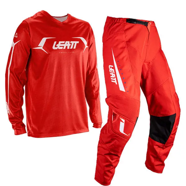 2026 Leatt 3.5 Kids Mini Pant And Jersey Kit Combo Red 1