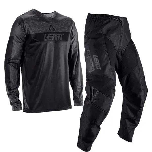 2026 Leatt 3.5 Kids Mini Pant And Jersey Kit Combo Stealth Black Grey 1