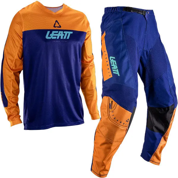 2026 Leatt 3.5 Youth Pant And Jersey Kit Combo Orange 1
