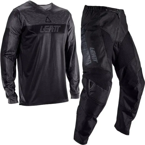 2026 Leatt 3.5 Youth Pant And Jersey Kit Combo Stealth Black 1