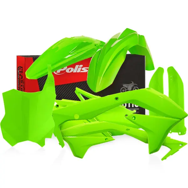 Polisport Kawasaki Plastic Kit Lime Green 1