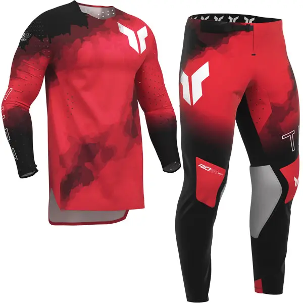 Thor Sportmode Carbon Black Red Kit Combo 1