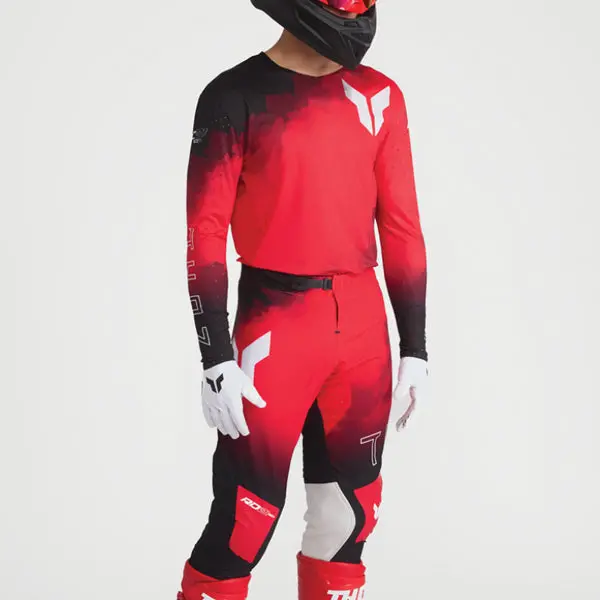 Thor Sportmode Carbon Black Red Pants 3