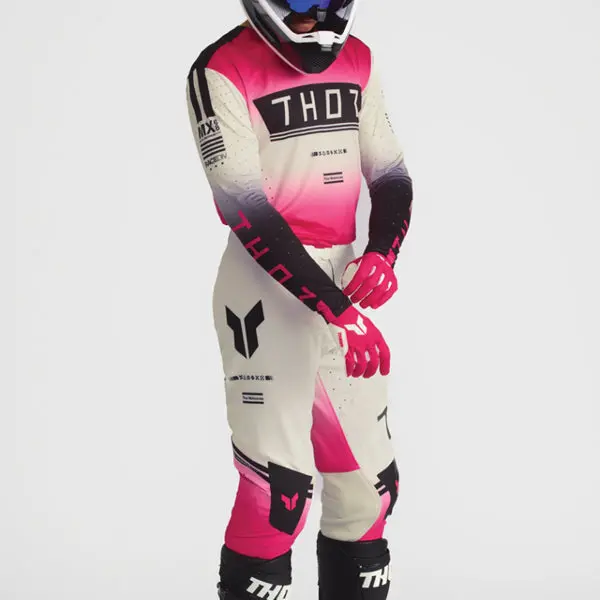 Thor Sportmode Geo White Pink Jersey 3
