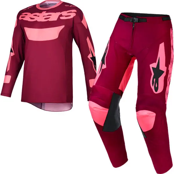 2026 Alpinestars Racer Riway Kit Combo - Dark Red Coral 1