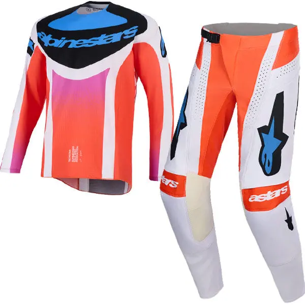 2026 Alpinestars Techstar Knif Kit Combo - Gray Orange Fluo Black 1