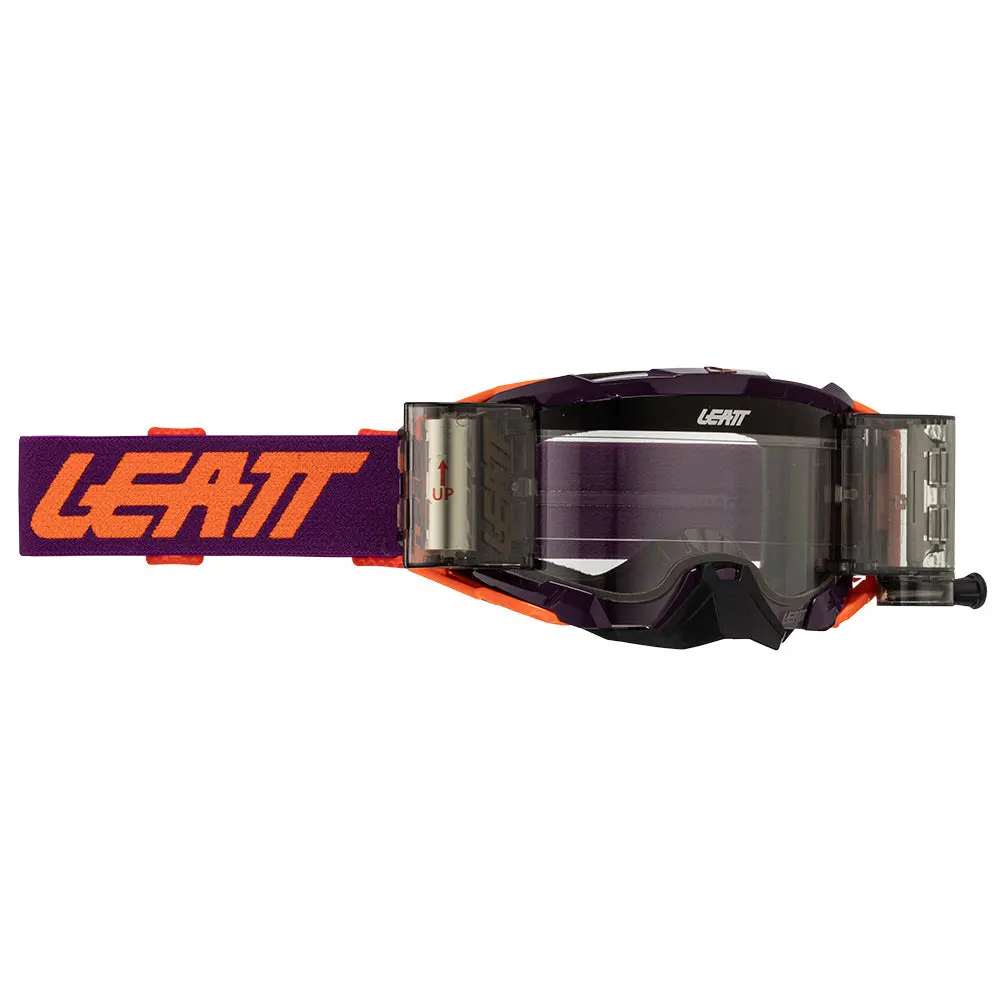 2025 Leatt Goggle Velocity 5.5 Roll-Off Purple - Lens Clear 83 Vlt 1