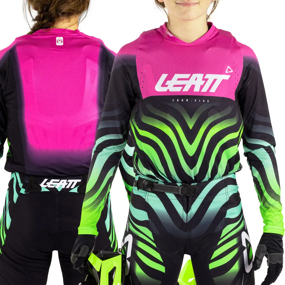 2026 Leatt 4.5 Moto Youth Jersey Tiger Pink 2