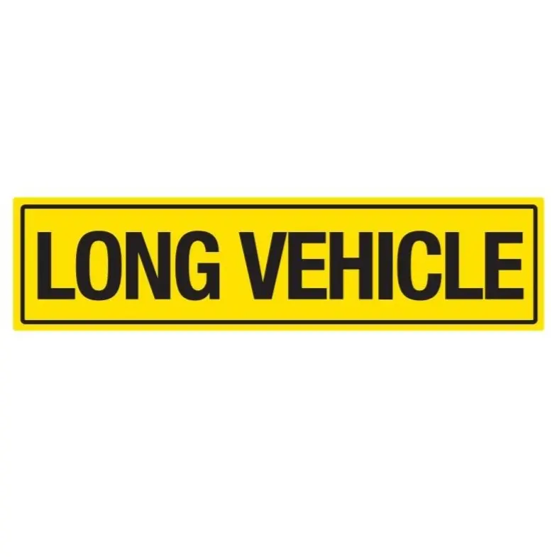 1020Mmx250mm & 1200Mmx300mm - Long Vehicle - Class 2 Material - Sticker/ Aluminium/ Galvanised 1