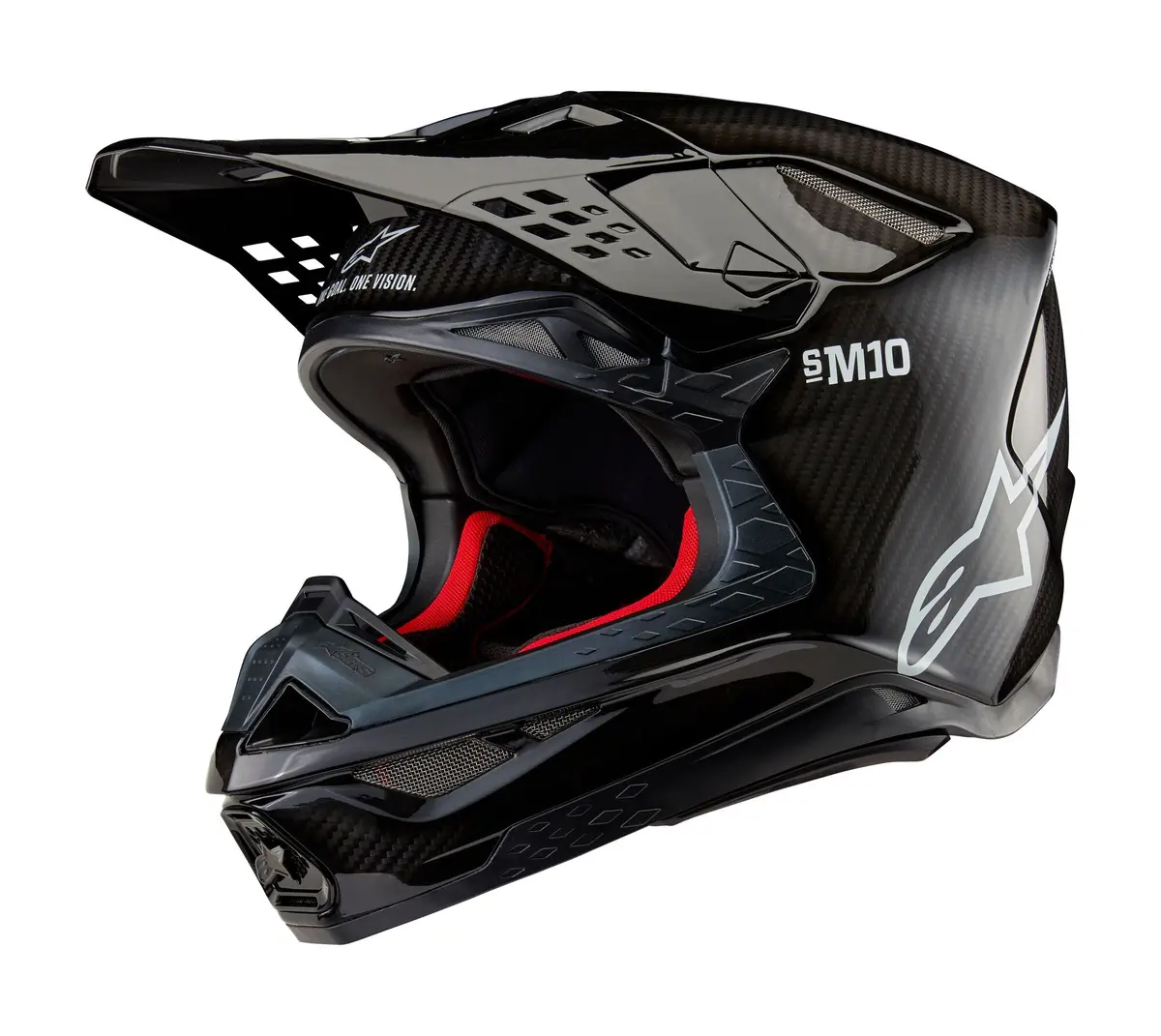 Alpinestars Helmet Supertech Sm10 Solid Black Glossy Carbon 1