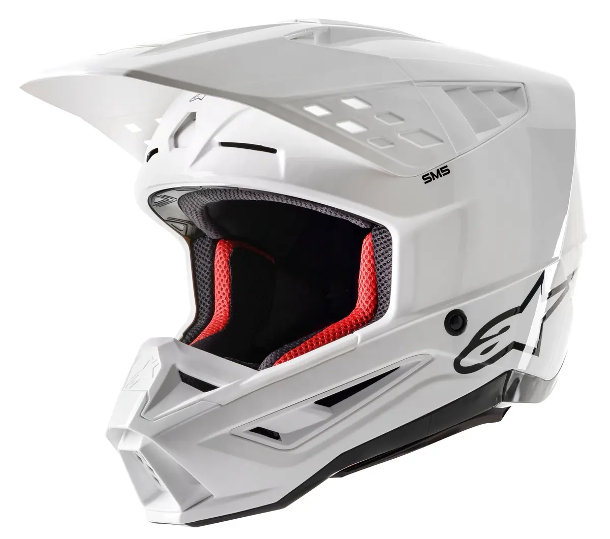 Alpinestars Helmet Sm5 Solid White Glossy 1
