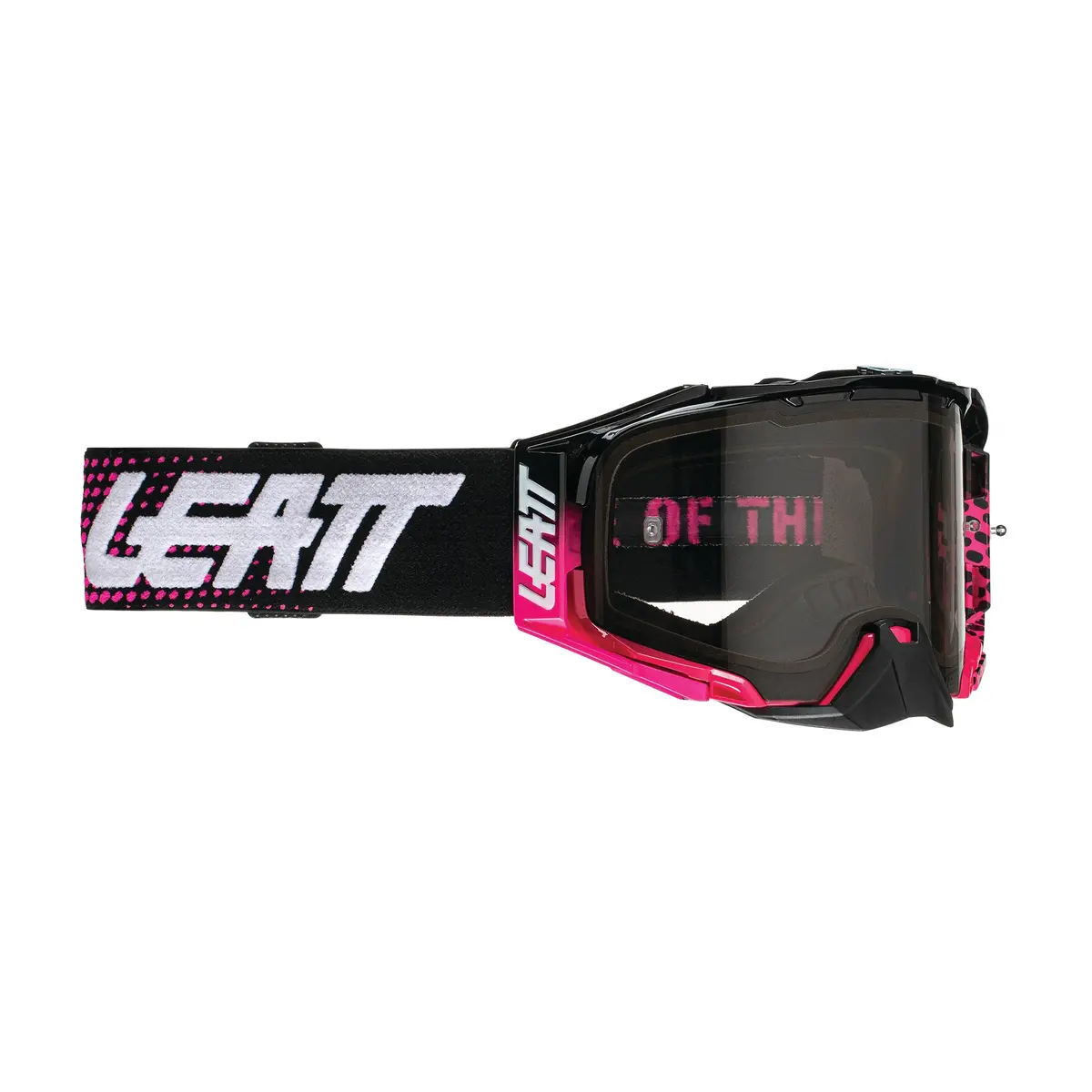Leatt 6.5 Velocity Neon Pink Grey Lens Tear Off Goggle 1