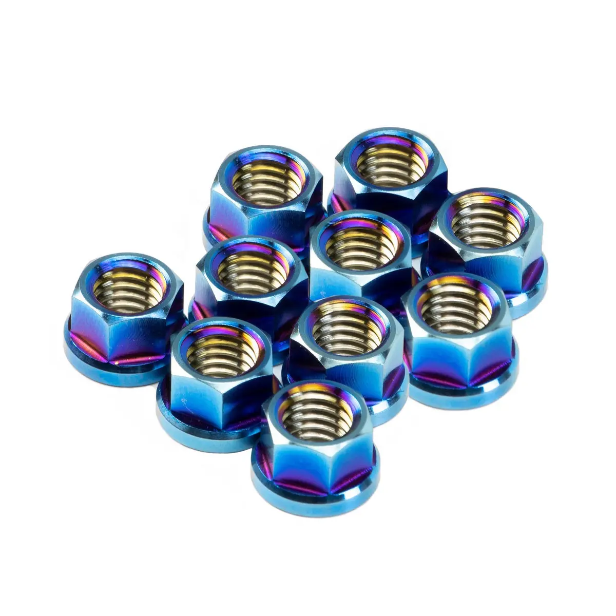 Speedfactory Racing Titanium M8 X 1.25Mm 6-Point Nuts Only (10-Pack) 2