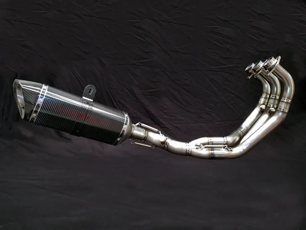 Vandemon Performance Yamaha Mt09 Fz09 Xsr900 Titanium Exhaust & Carbon Fiber Muffler 2014-2020 1