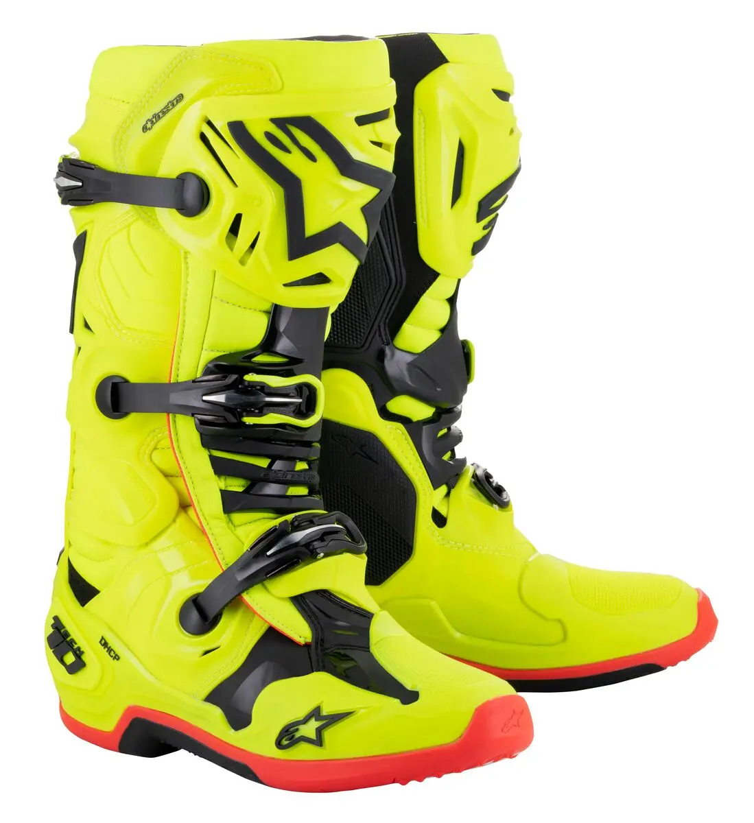 Alpinestars Tech 10 Motocross Boots Yellow Flo Black Red 1