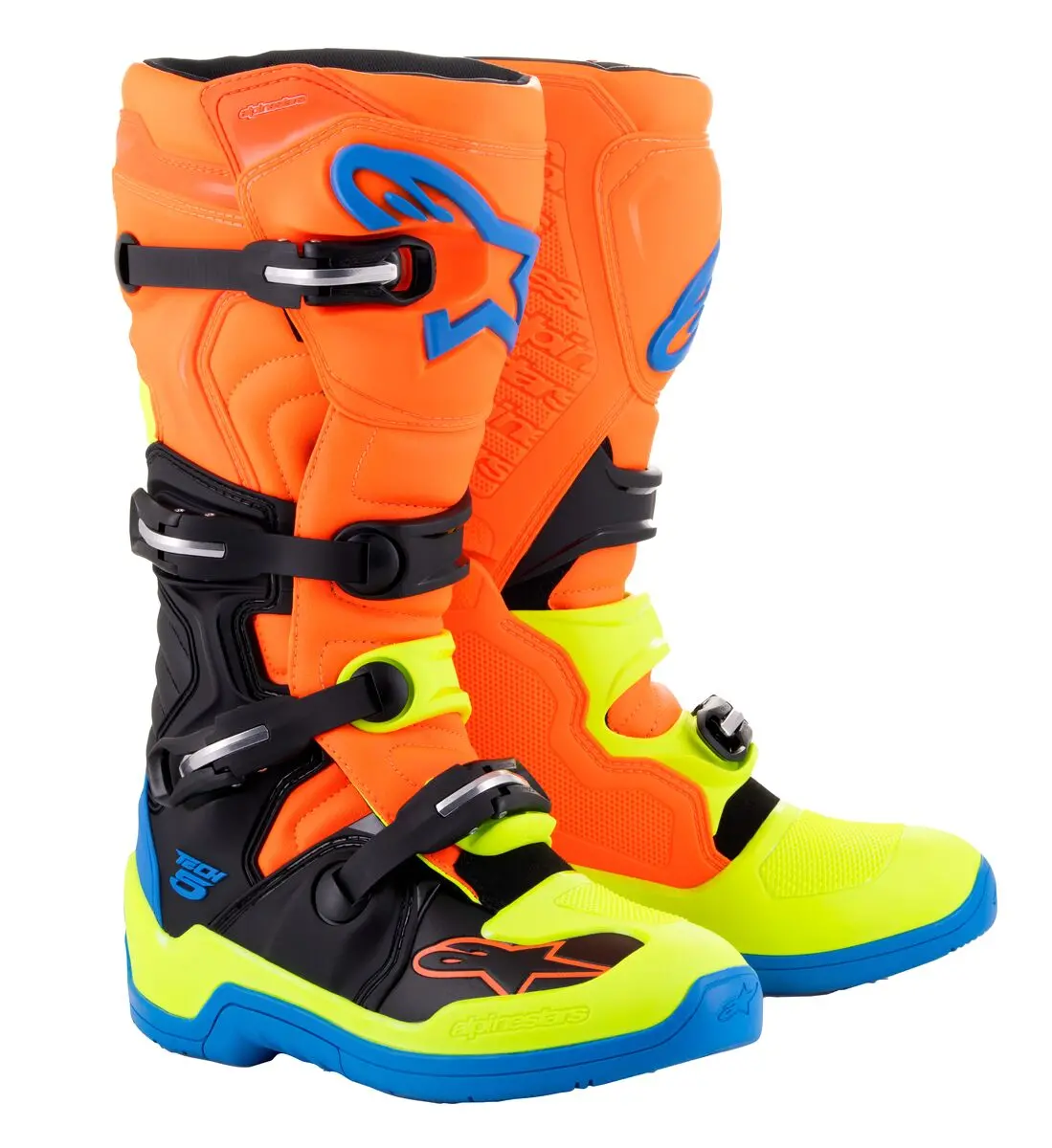 Alpinestars Tech 5 Boot Orange Fluo Blue Yellow 1