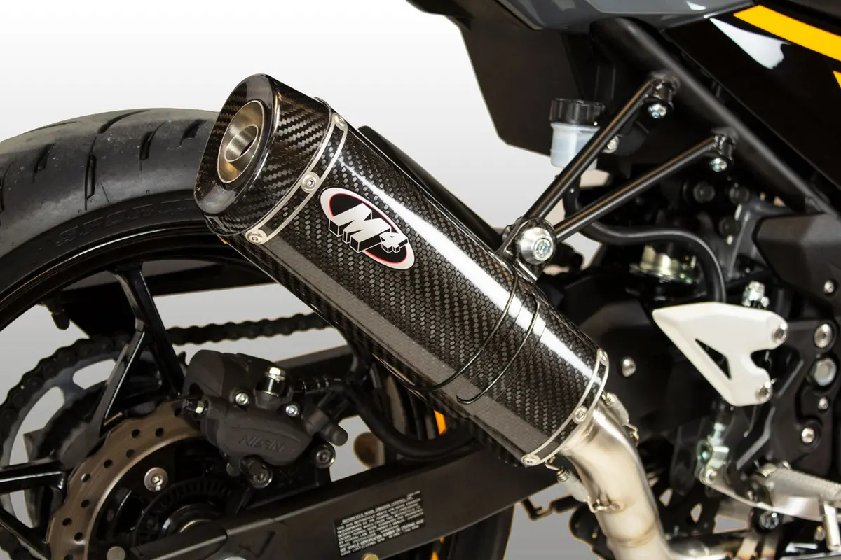 M4 Exhaust Full System X-96 Carbon Fiber Ninja 400/500/Z400  2018-2025 Ka4024 1