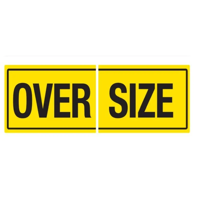 1200Mm X 450Mm - Oversize Cut - Class 2 Material - Sticker/ Aluminium/ Galvanised 1