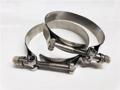 2.50" Stainless Steel T-Bolt Clamps 1