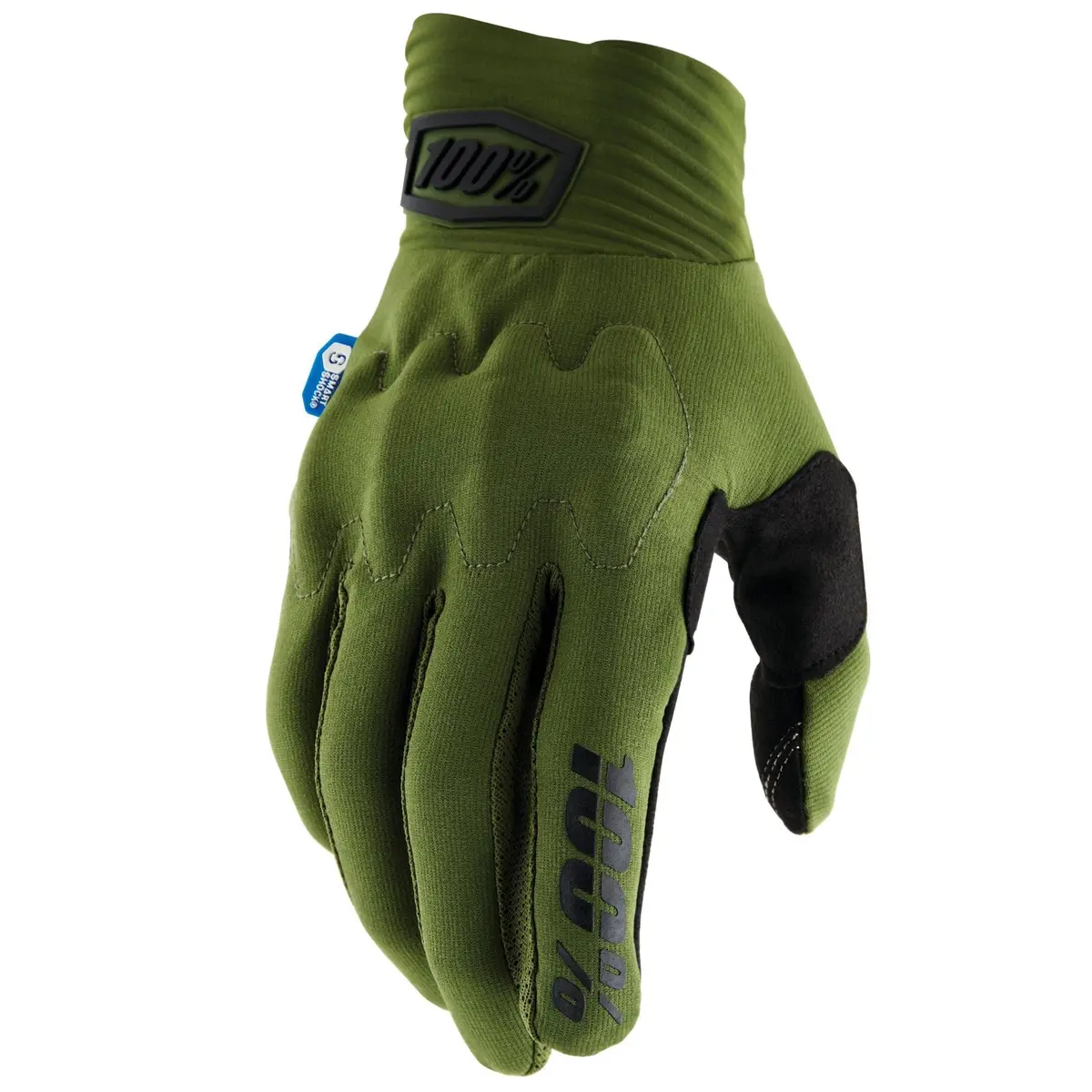 100% Cognito Smart Shock Gloves Army Green 1