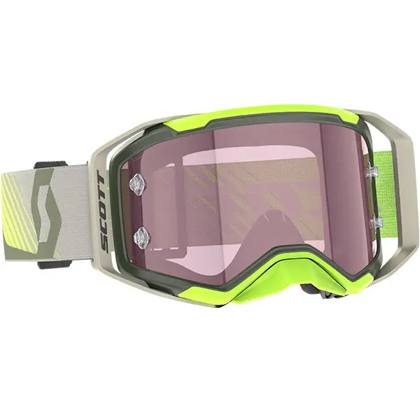 Scott Prospect 2.0 Goggles - Amp Khaki Green Neon Yellow Rose 1