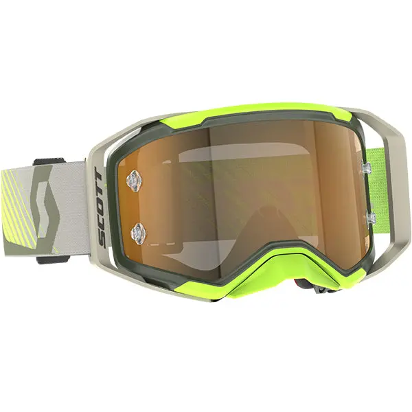 Scott Prospect 2.0 Goggles - Amp Chrome Khaki Green Neon Yellow Gold 1
