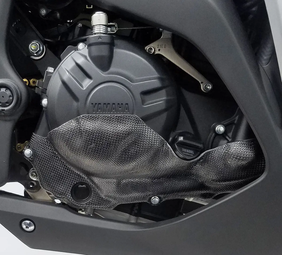Yamaha R3 Carbon And Kevlar Moto America Approved Right Side Clutch Case Cover 1
