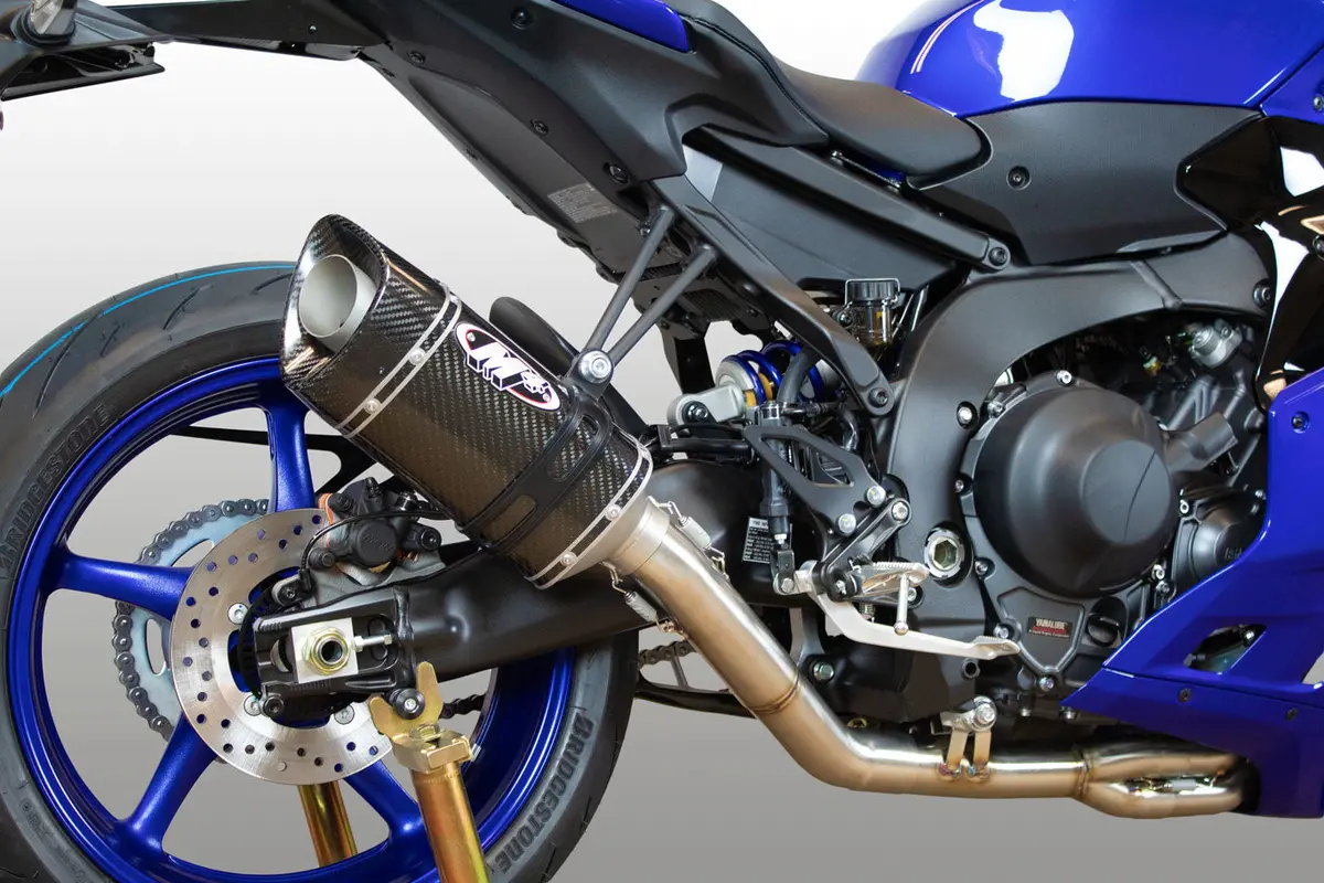 M4 Exhaust Full System With Carbon Scalene Canister 2025 Yamaha R9 Ya6944 1