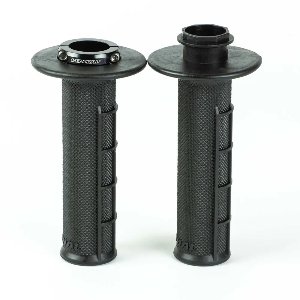 Renthal Mx-R Lock On Grips Half Waffle Black Ultra Tacky 1