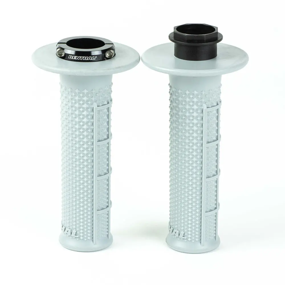 Renthal Lock On Original Grips Tapered Half Waffle Soft Grey 1