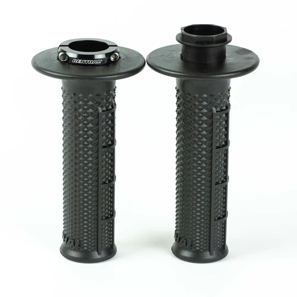 Renthal Lock On Grips Tapered Half Waffle Ultra Tacky - Black 1